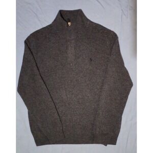 Polo Ralph Lauren Men's Wool Alpaca Blend 1/4 Zip Sweater with Pony Sz Large